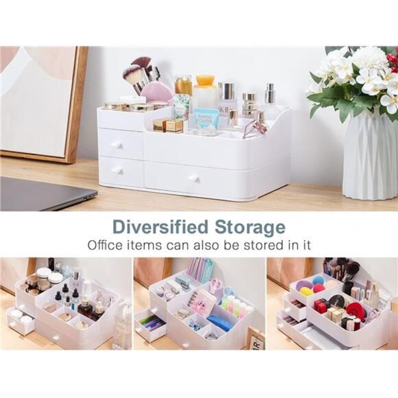 Makeup Organizer with Drawers,Large Capacity Countertop Organizer for Vanity - Picture 6 of 7
